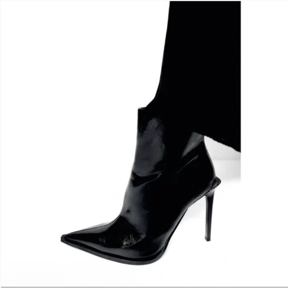 Zara high heeled ankle boots size 37. Worn once - Picture 5 of 10